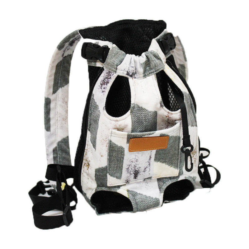 Portable Breathable Comfortable Pet Four-leg Canvas Backpack