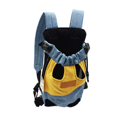 Portable Breathable Comfortable Pet Four-leg Canvas Backpack