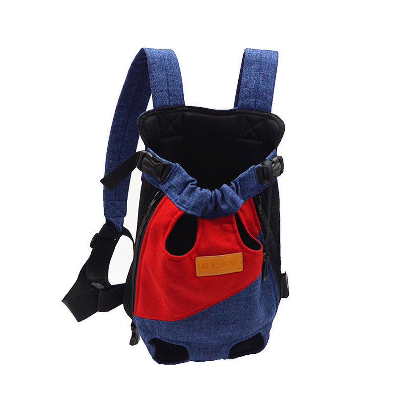 Portable Breathable Comfortable Pet Four-leg Canvas Backpack