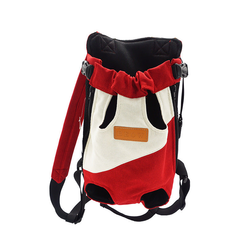 Portable Breathable Comfortable Pet Four-leg Canvas Backpack